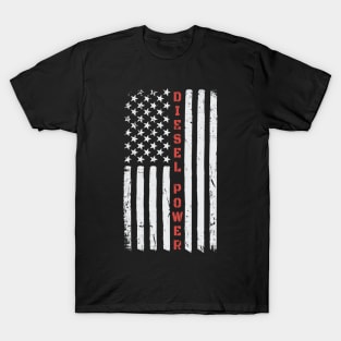 Diesel Power American Flag USA T-Shirt